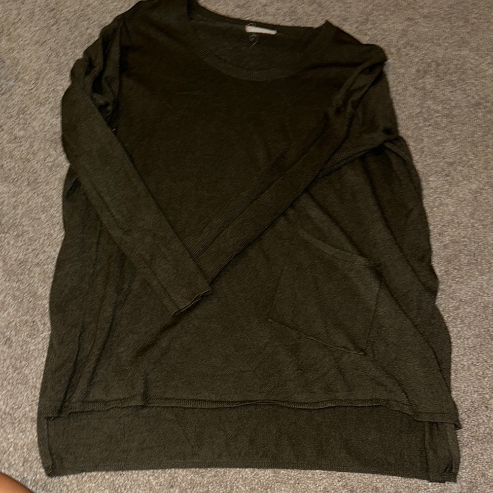 Altar'd State Dark Olive Crew Neck Sweater